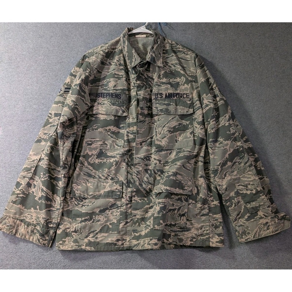 VTG U.S. Air Force ABU Utility Jacket Coat 40L Tiger Stripe Camo USA Tactical